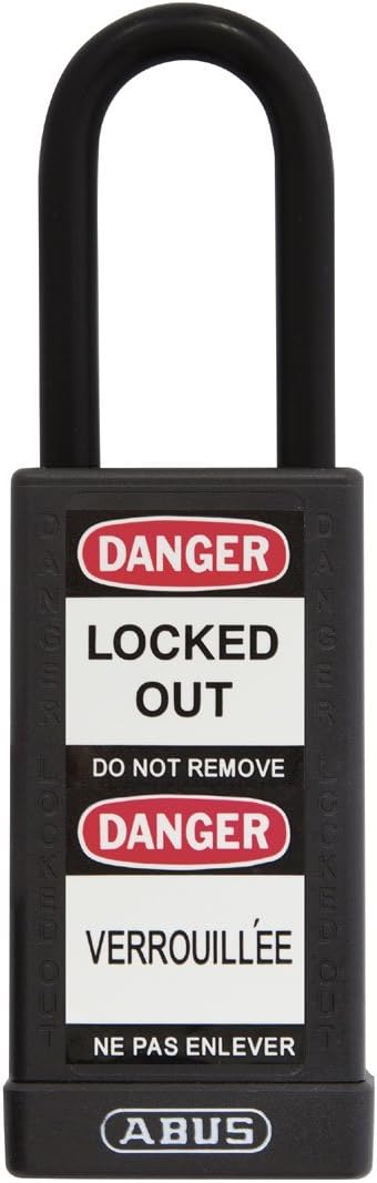 ABUS 74LB/40 KA Safety Lockout Non-Conductive Keyed Alike Padlock with 3-Inch Body and 1-1/2-Inch Shackle, Red