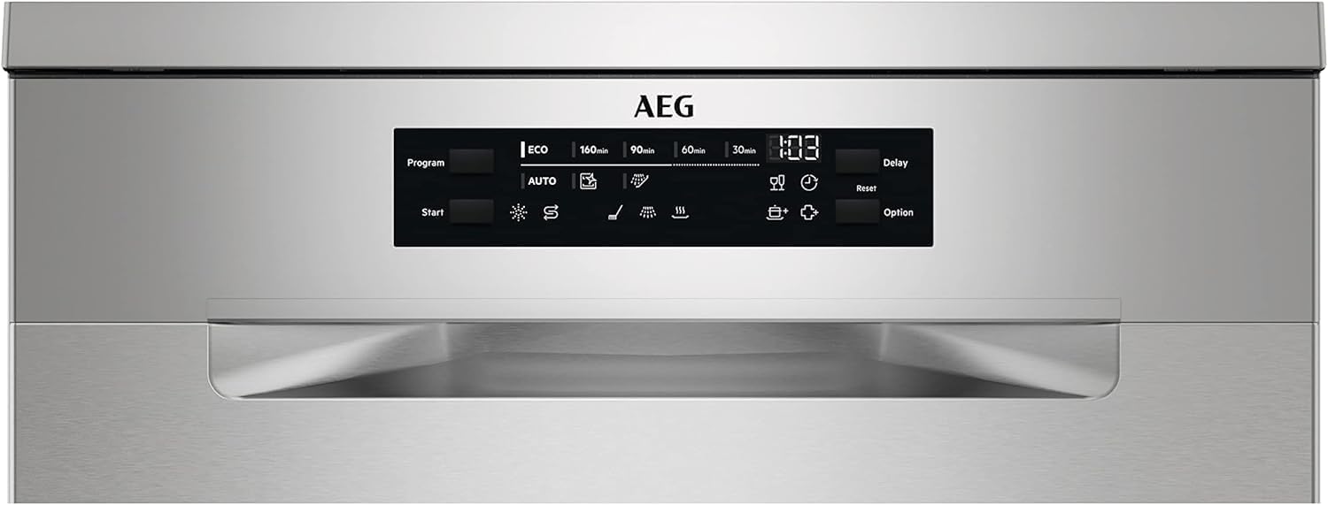 AEG FFB74917ZM Lavavajillas de 60 cm, 14 Cubiertos, Sistema AirDry, Display XL, Con 3ª Bandeja para Cubiertos MaxiFlex, Función Extrahigiene, Softspikes, 44 dB(A), Inox, Clase C, Fabricado en UE — view 7