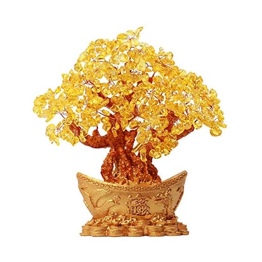 Non-brand Naturliga kristaller kvarts träd ädelstenar pengar träd Feng Shui ornament heminredning för rikedom och tur – liten