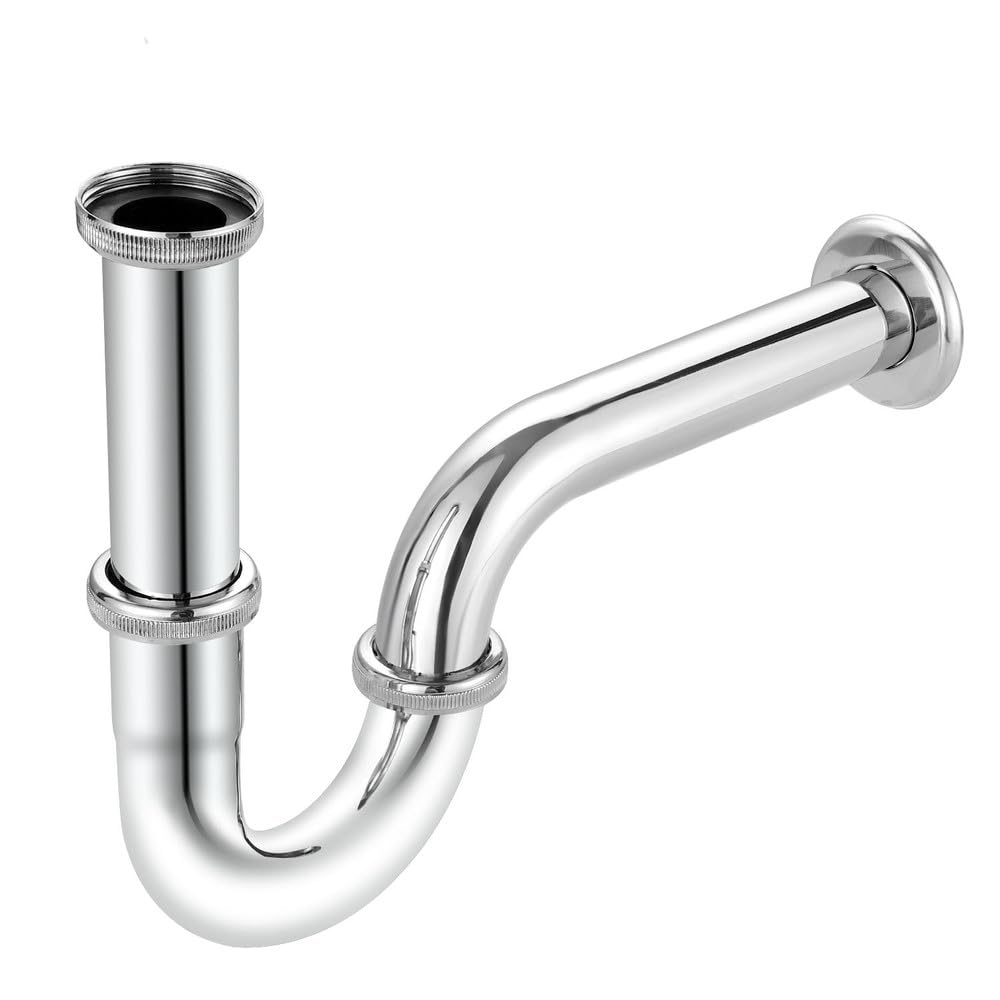 Siphon de vidange en acier inoxydable 32 mm, anti-odeur, pour robinet, évier, tuyau d'égout, argent, 1 pièce