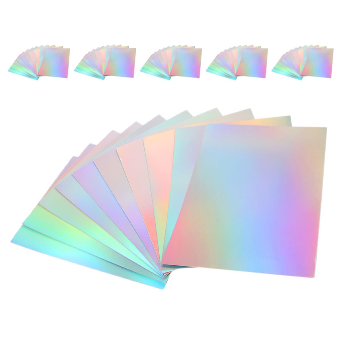 GALPADA 60 Hojas de Papel Reflectante Tipo Cartulina Metálica A4 Efecto Espejo para Manualidades Infantiles y Proyectos Creativos de Papel Artesanal