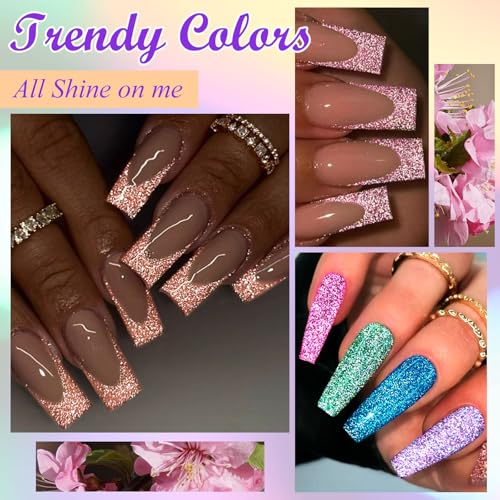 Set de 12 esmaltes de gel con brillo reflectante miniatura 7