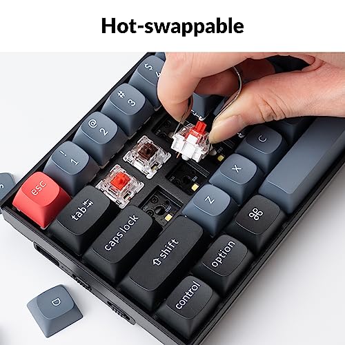 Image of Keychron K12 Pro Custom Wireless /Wired Mechanical Keyboard QMK /VIA Programmable Macro with Hot-Swappable Keychron K Pro Brown Switch 60% Compact Layout RGB Backlit Compatible with Mac Windows Linux