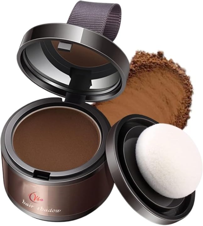 Instantly Hairline Shadow,Hairline Powder,Root Touch Up Quick Cover Brown Hair Root Concealer Hair Touch-Up for Thin Hair Hairline Quick Cover Unisex Waterproof, Dark Brown-image-7