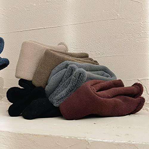 Yizelli 2 Pairs Winter Warm Thick Mid Calf Socks for 3-12 Years Kids Thermal Knee High Socks for Toddler Boys Girls2