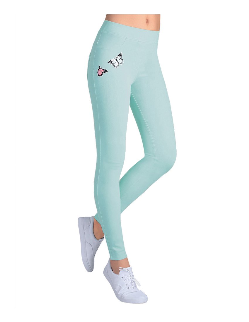 Conte elegant Women's Skinny Butterfly Summer Cotton Leggings - Nova