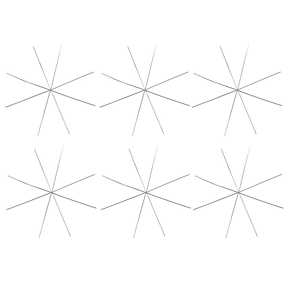 Ideen Mit Herz Silver Wire Stars, 8-Beam Decorative Star, Decoration, Christmas, Winter, Advent, Diameter 10 Cm, Pack Of 6