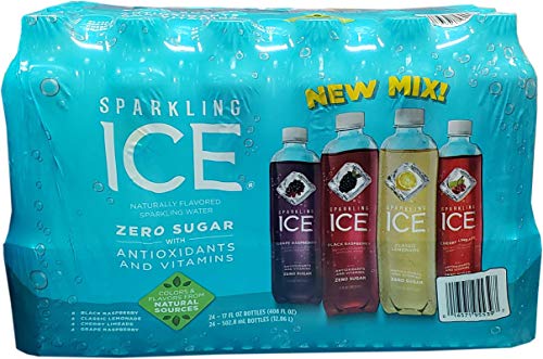 sparkling ice kiwi strawberry - Sparkling ICE Zero Sugar with Antioxidants & Vitamins 24/ 17 Fl Ounce Bottles Net Wt 408 Fl Ounce