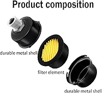 Vista 2 de 2 silenciadores de compresor de aire de rosca de 1/2 pulgada, filtro de admisión de compresor de aire, accesorios de 0.787 in para generadores