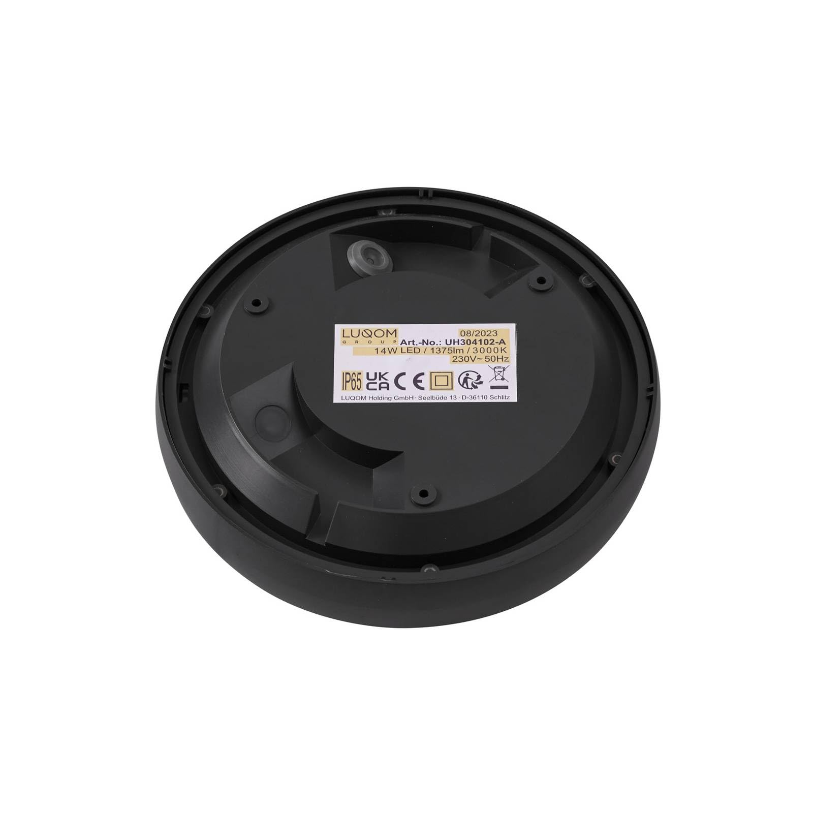 Lindby Plafoniere LED (Moderno) colore Nero, lampadina inclusa lampada da esterni per giardino terrazzo balcone e casa plafoniera