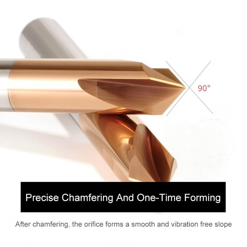 8mm 10mm Shank HRC65 3-Flute Tungsten Steel Carbide 60/90/120 Degrees Chamfer Milling Cutter CNC Router Bit Engraving Endmill Tools(90 Degree,BL-HRC65_8.0X8DX60L)