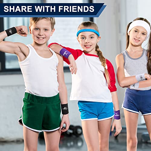 Image of Charniol 8 Pcs 4 Inch Gymnastics Wristbands for Grips Kids Wrist Sweatband Sport Polyester Cotton Wrist Band for Tennis Basketball Football Running