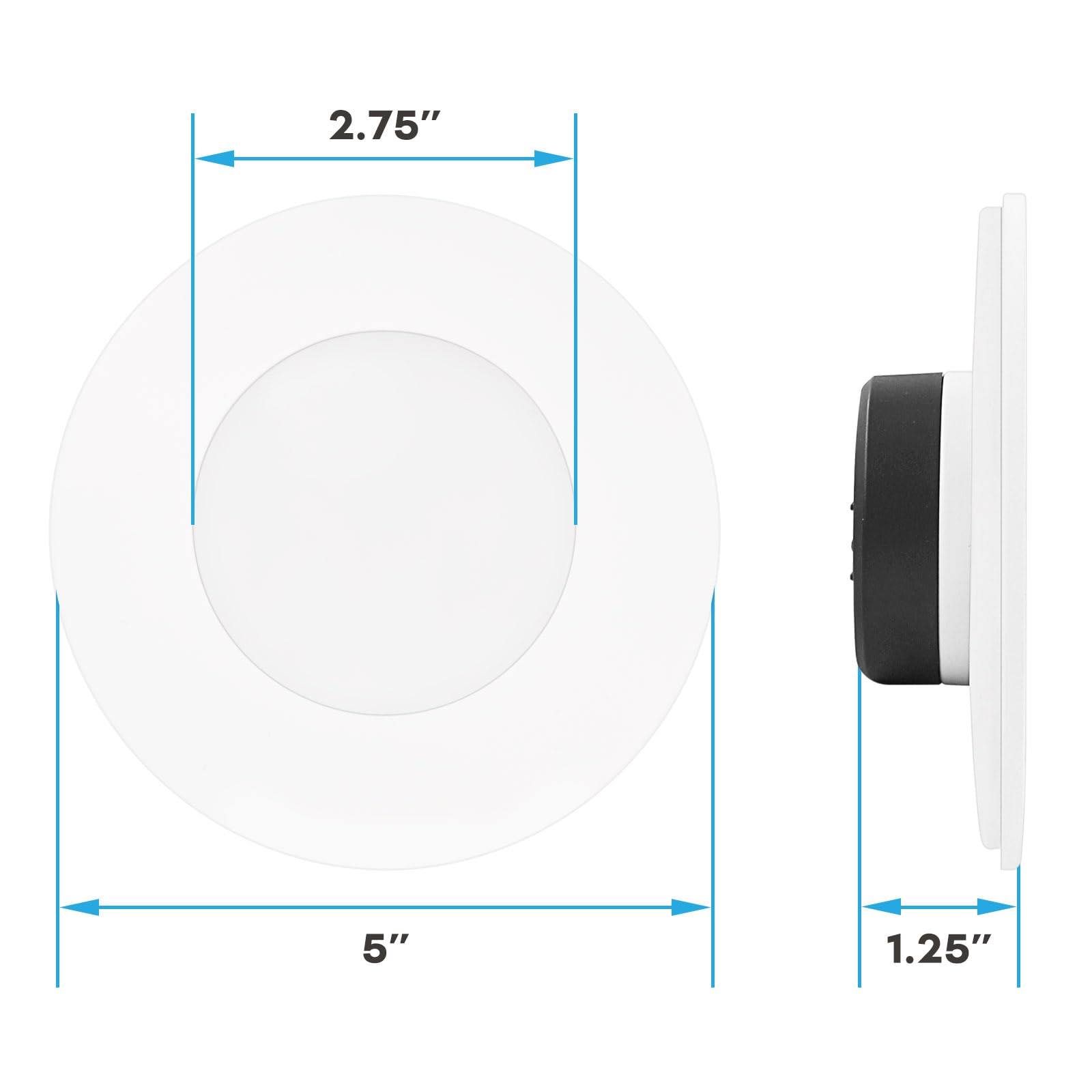 LUXRITE LED Recessed Lights - Dimmable & Color Tuning -4