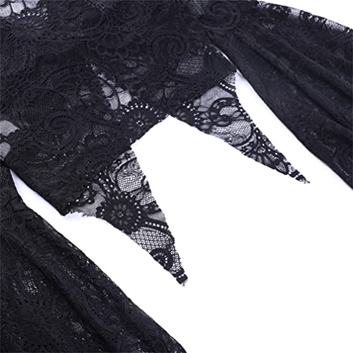 Image of Goth Shrug Black Gothic Victorian Shrugs Crop Top For Women
