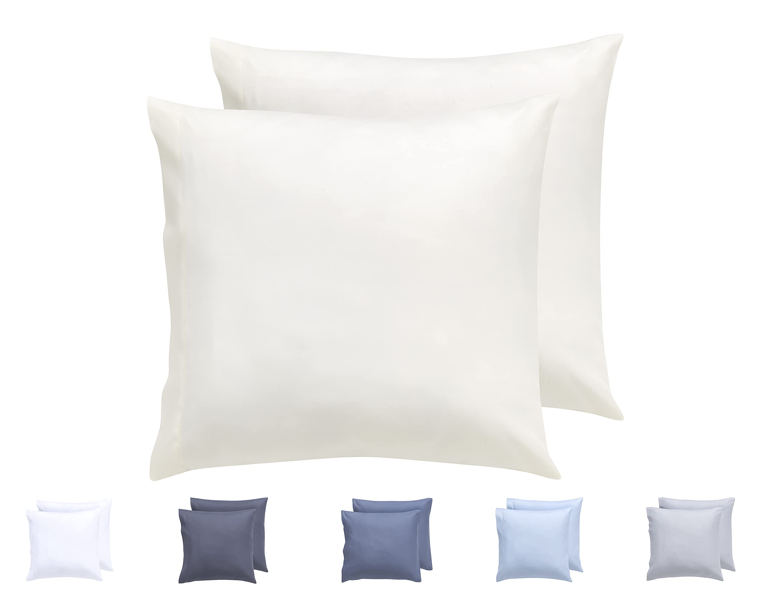 Todocama Set of 2 Extra Soft Hypoallergenic Microfibre Pillow Cases