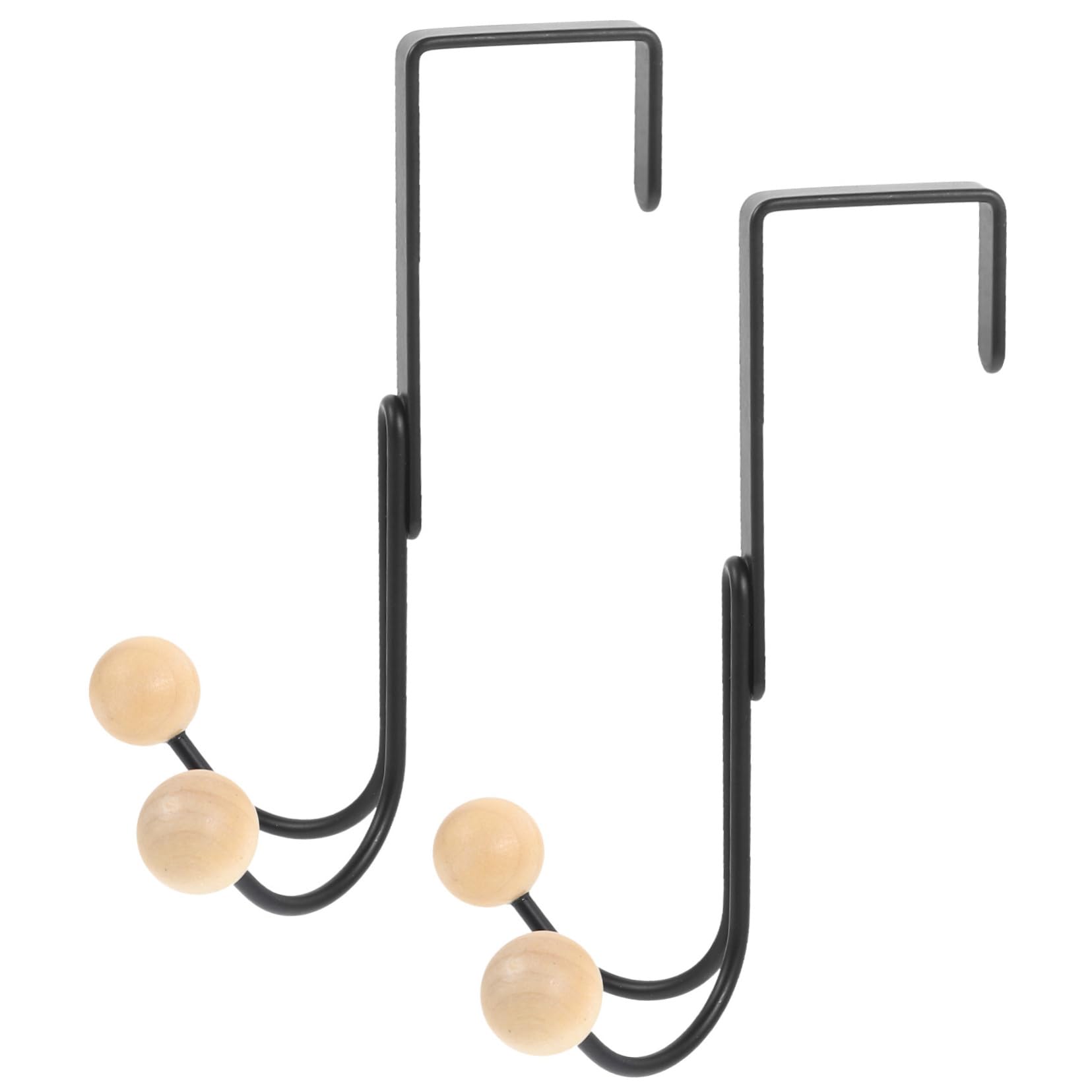Didiseaon 5 Juegos Gancho De Puerta Simple De Hierro. Estante De La Puerta Ganchos De Revestimiento Para Colgar Gancho Sobre La Puerta Ganchos Para Puerta Dormitorio Metal Black 2 Piezas * 5