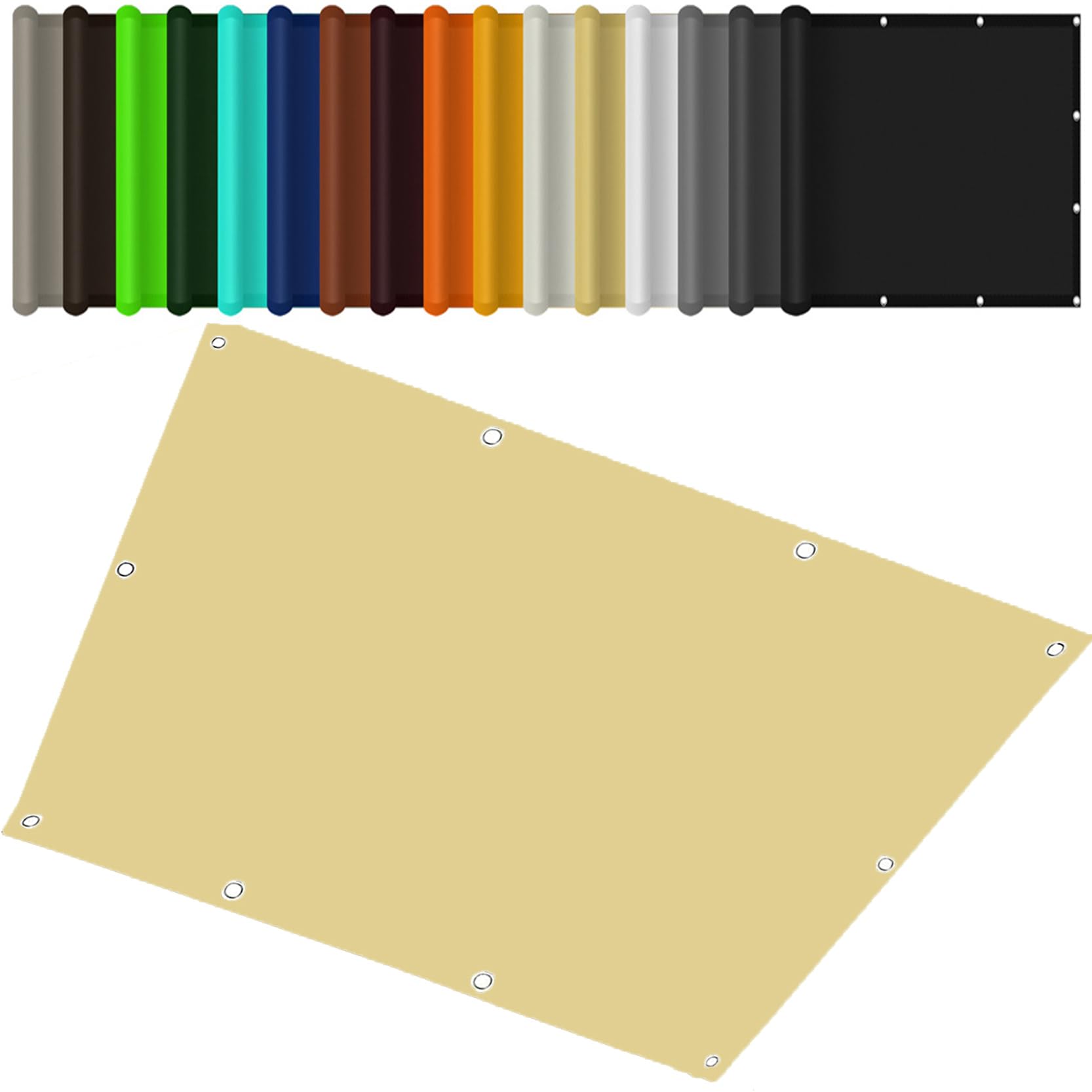 Voile d'ombrage crème 110x290 cm pour terrasse et jardin ombragé