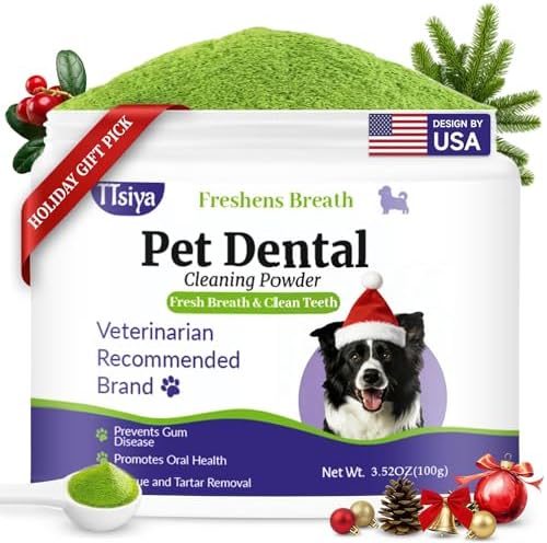 Dog Teeth Cleaning Powder, Pet Dental Powder -Dental Care, Dogs B...
