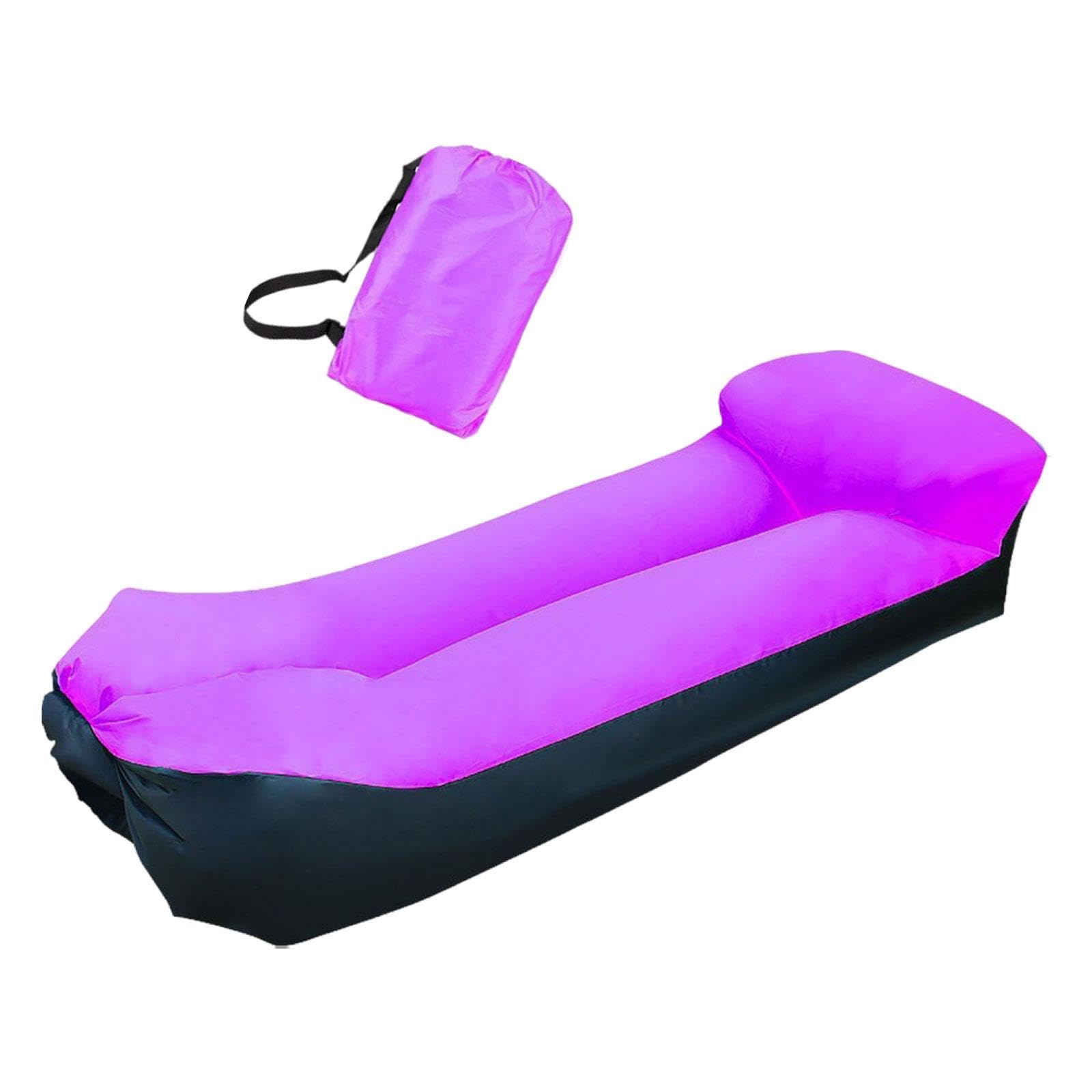 ATORSE Inflatable Lounger Trendy Inflatable Chair for Adults & Kids Beach Traveling Violet-image-22