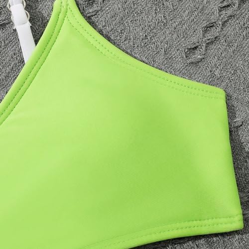 Girls 4 Piece Swimsuits Kids Color Block Crossover Bikini Sets with Printed Cover Ups Bathing Suit Swimming Beachwear4