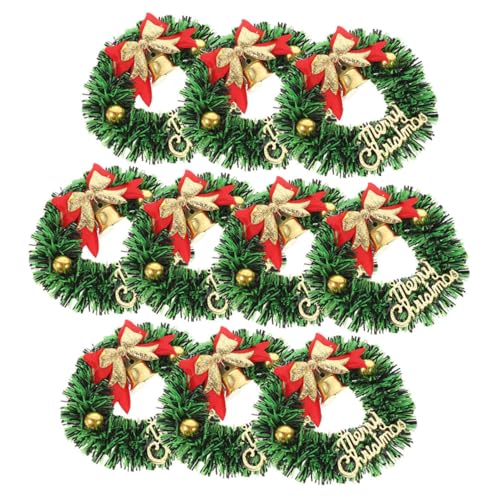 Mini Couronnes de Noël Durables et Polyvalentes pour Vos Accessoires Suspendus DIY - 2