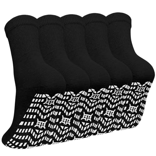 Image of CaiDieNu Non Slip Socks for Women: Non Skid Grip Socks for Elderly Hospital