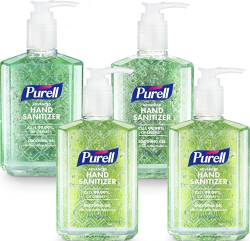 Purell Hand Sanitizer Soothing Gel Pump Bottle, 4ct x 8 oz - 9674-06-ECDECO