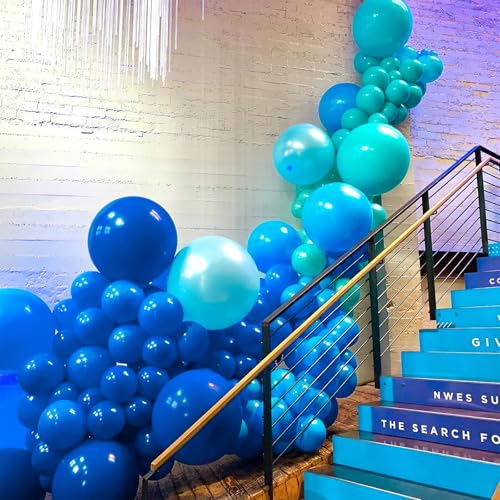 Image of PartyWoo Royal Blue Balloons 20pcs of 18 Inch Dark Blue Latex Balloons for Wedding Baby Shower Gender Reveal Anniversary Graduation Under The Sea Men Birthday Bachelorette Party Decorations Blue-Y5