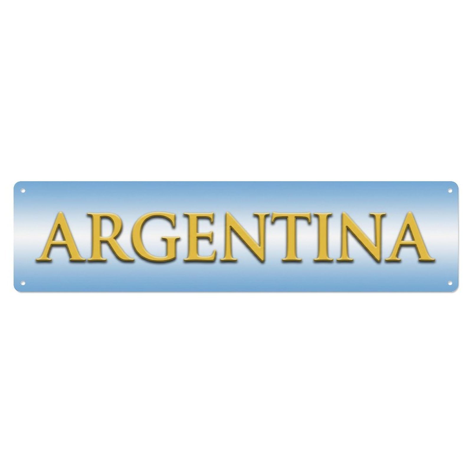 Metal Tin Sign Vintage Argentina Flag Pattern