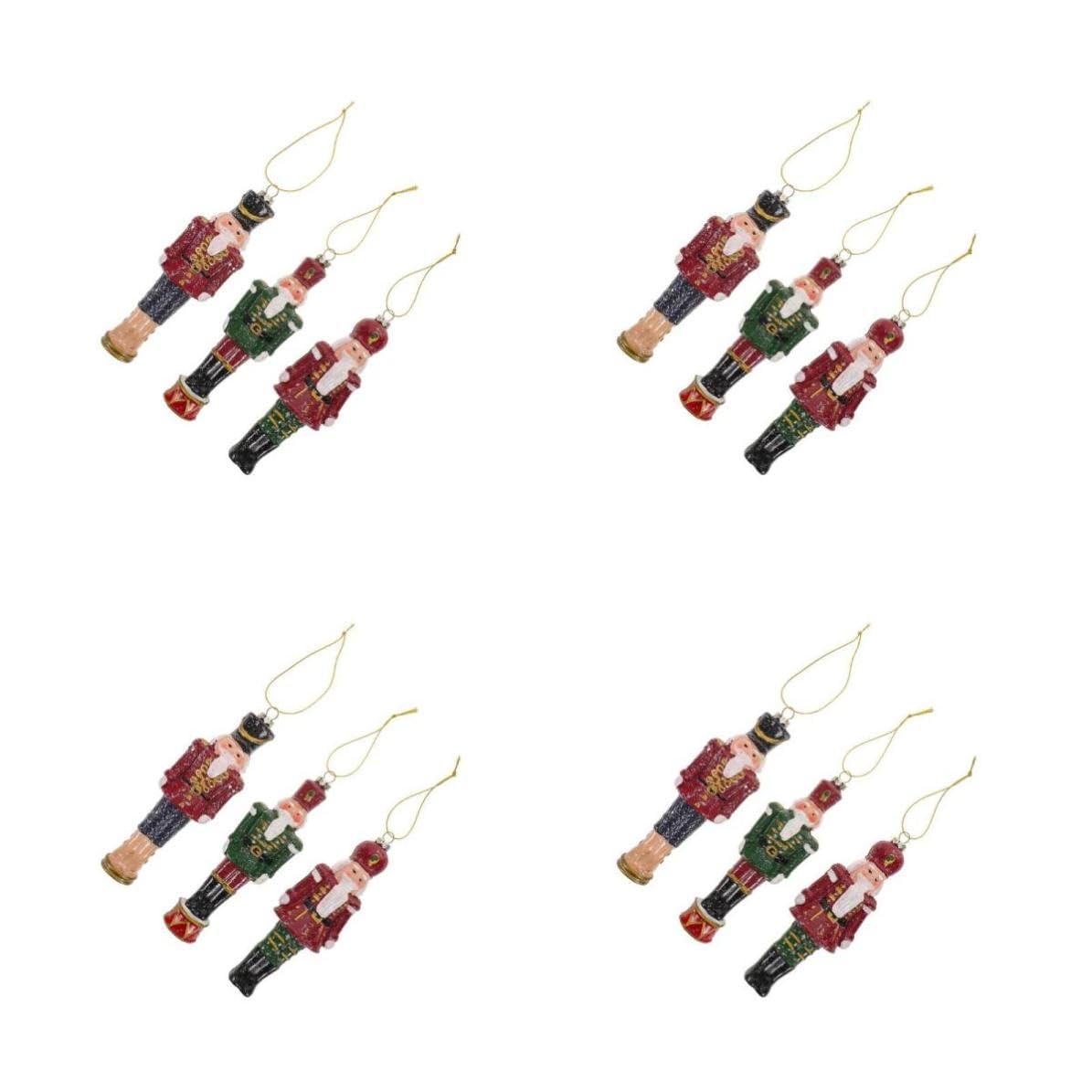 FRCOLOR 12 Piezas Adorno de Cascanueces para Árbol de Navidad de Plástico