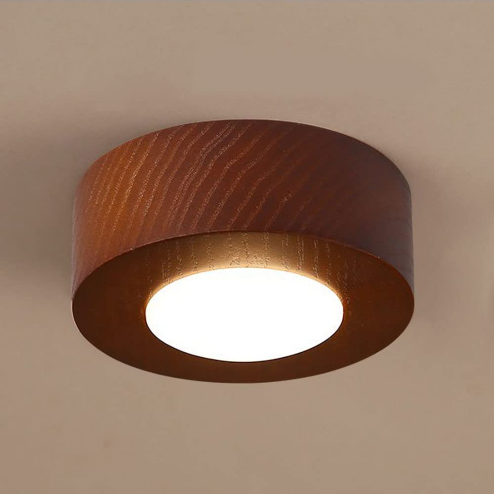 FUMEZU Led Ceiling Light, Simple And Modern Aisle Corridor Light, Living Room Background Wall Downlight, Japanese-style Solid Wood Surface Mounted Downlight