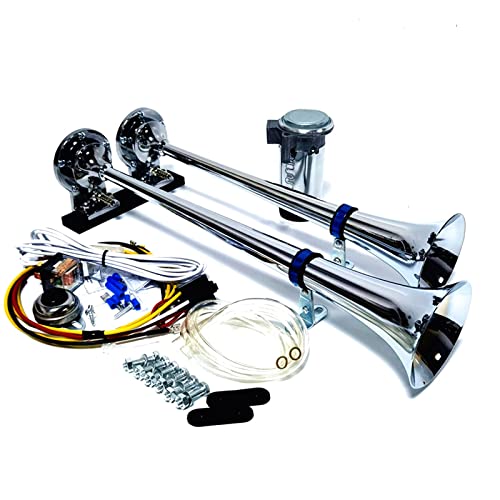 YIYDA Tromba d'aria 12V Altoparlante argento 165db...