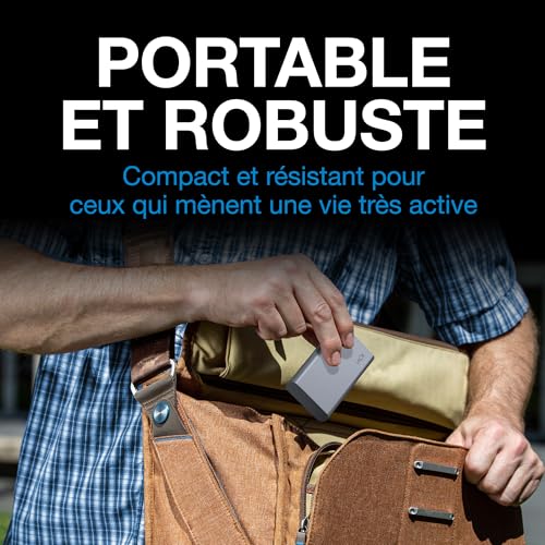 LaCie Mobile SSD Secure 500Go, 10Gops USB 3.1 Type C, PC Mac iPad & iPhone, Space Grey, Includes Data Rescue Service (STKH500800)