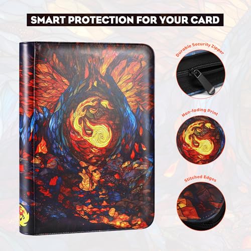 Image of Katomula 360 Pockets Card Binder, MTG Card Binder, Double Sided Card Collection Album Folder with 20 Pages, Side-Loading Card Holder for MTG, TCG, Trading Card, Sports Cards-Mountain
