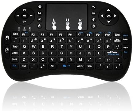 MWK08 Mini Wireless Keyboard. 2.4GHz rechargable multimedia Keyboard/remote with touchpad for PC, Pad, Android TV Box, Google TV Box, Kodi/XBMC, Xbox360, PS3 & HTPC IPTV