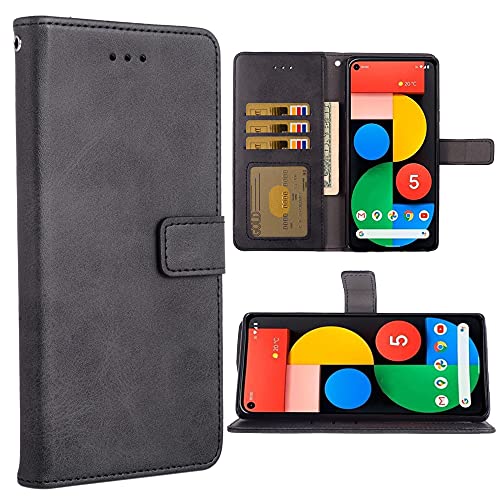Coque Pixel 5 en cuir style portefeuille idéal pour vos déplacements urbains