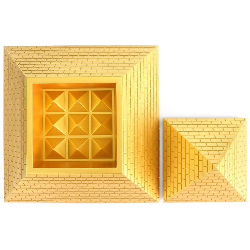 通用 Pyramid Energy Generator&Copper Dowsing Rods, Water Divining, Energy Healing, Treasure Detecting, Ghost Hunting, Good Luck Generating (36 CM* 26 CM-The Gold Brick)