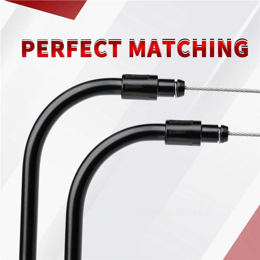 Juego de cables acelerador extendidos para motocicleta trenzados acero inoxidable para Sportster XL 1996-2017 para Dyna 2011-2015 para Softail