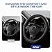 Skechers Memory Foam Steering Wheel Cover,Piping Microfiber Leather Steering Wheel Cover Sporty Universal Fit 14