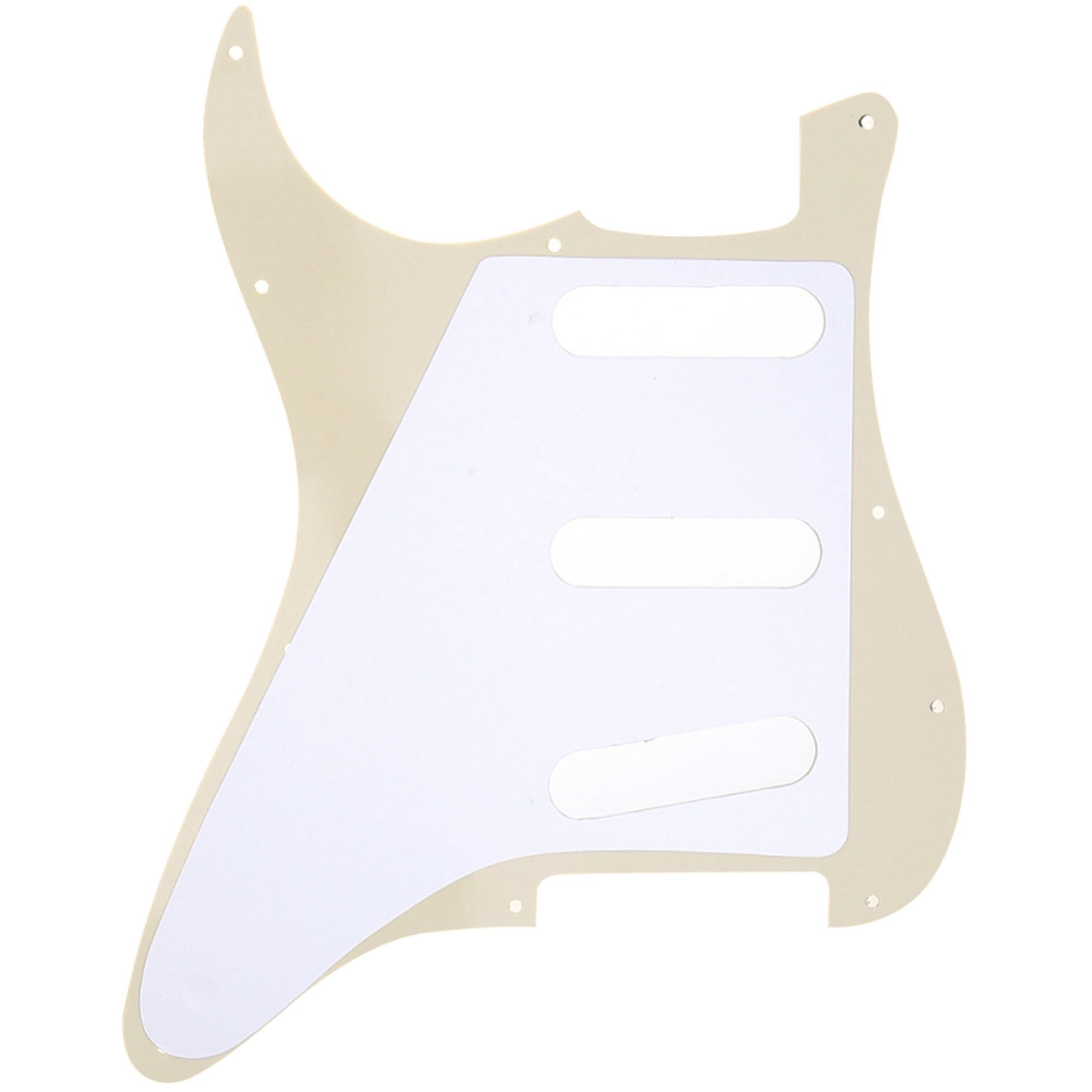 Battipenna Per Chitarra Elettrica Strat In Celluloide, Parchment Pearl, 11 Viti - 6