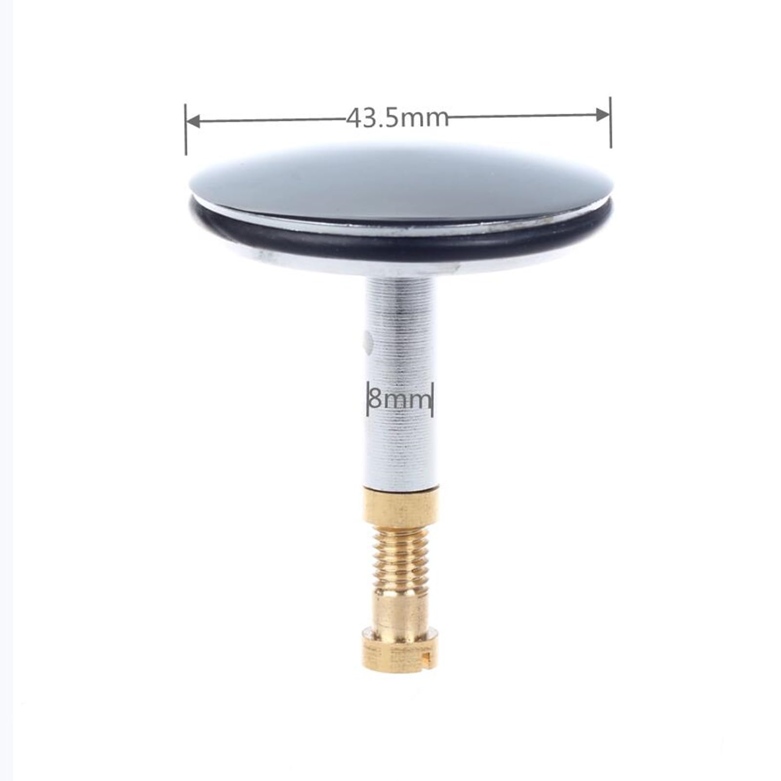 Korek odpływowy do wanny, do łazienki, wanny, zlewu, zamiennik 43 mm, srebrny