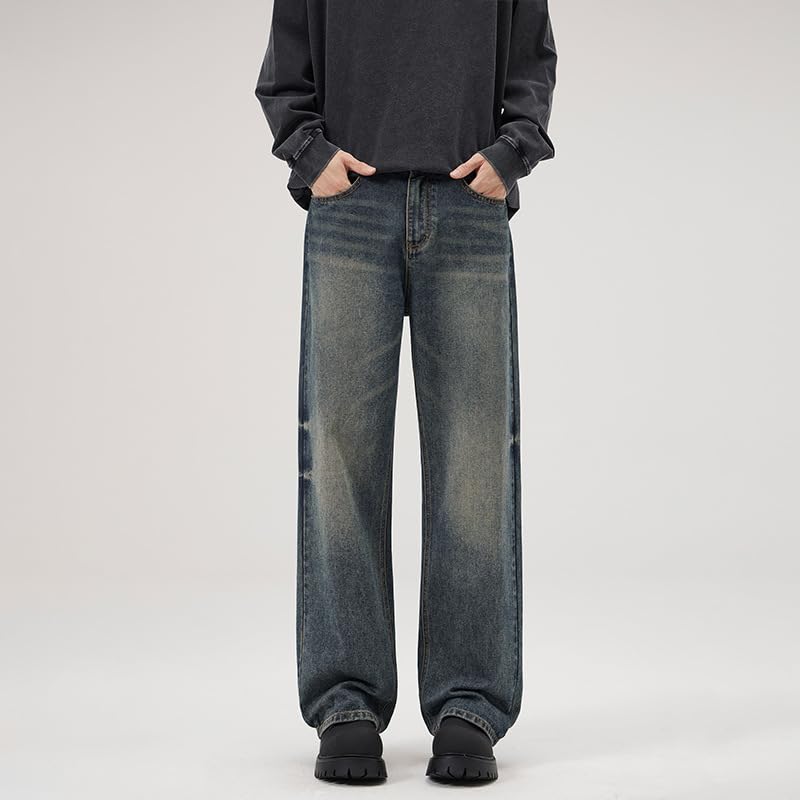 Men's Pants Summer Straight Leg Loose Office Jeans2