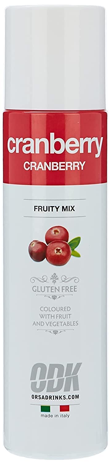 ODK Cranberry Puree Infused Fruit Syrup | Cocktails, Cooking, Baking and Desserts | 75cl