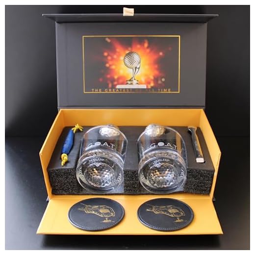 NobleSip Golf Whiskey Glass Gift Set