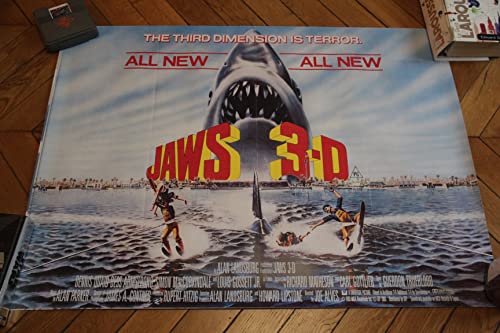 Impression Jaws 3D 1983 Quad UK affiche grand format de collection