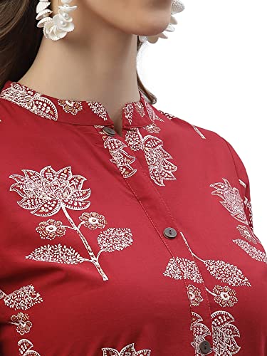 Image of Stylum Women's Rayon Straight Fit Straight Kurta