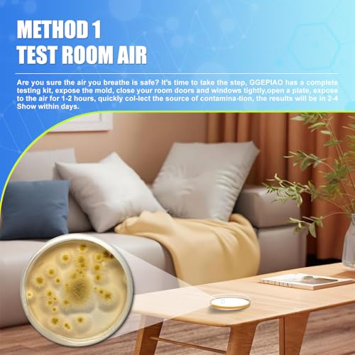 Mold Test Kit for Home,7 Simple Detection Tests,Test HVAC System,Home Surfaces, Indoor Air Quality Testing,DIY Mold Detector for Home,Includes Detailed Mold Identification Guide,Black Mold Testing kit