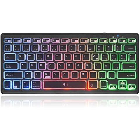 Rii K09 Teclado Bluetooth RGB Retroiluminado Cover