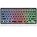 Rii K09 Teclado Inalámbrico Bluetooth, Teclado de Español RGB Colores Retroiluminado - Teclado Bluetooth 4.0 Ultra Delgado con Batería Recargable, Sistemas de iOS, Android, Windows