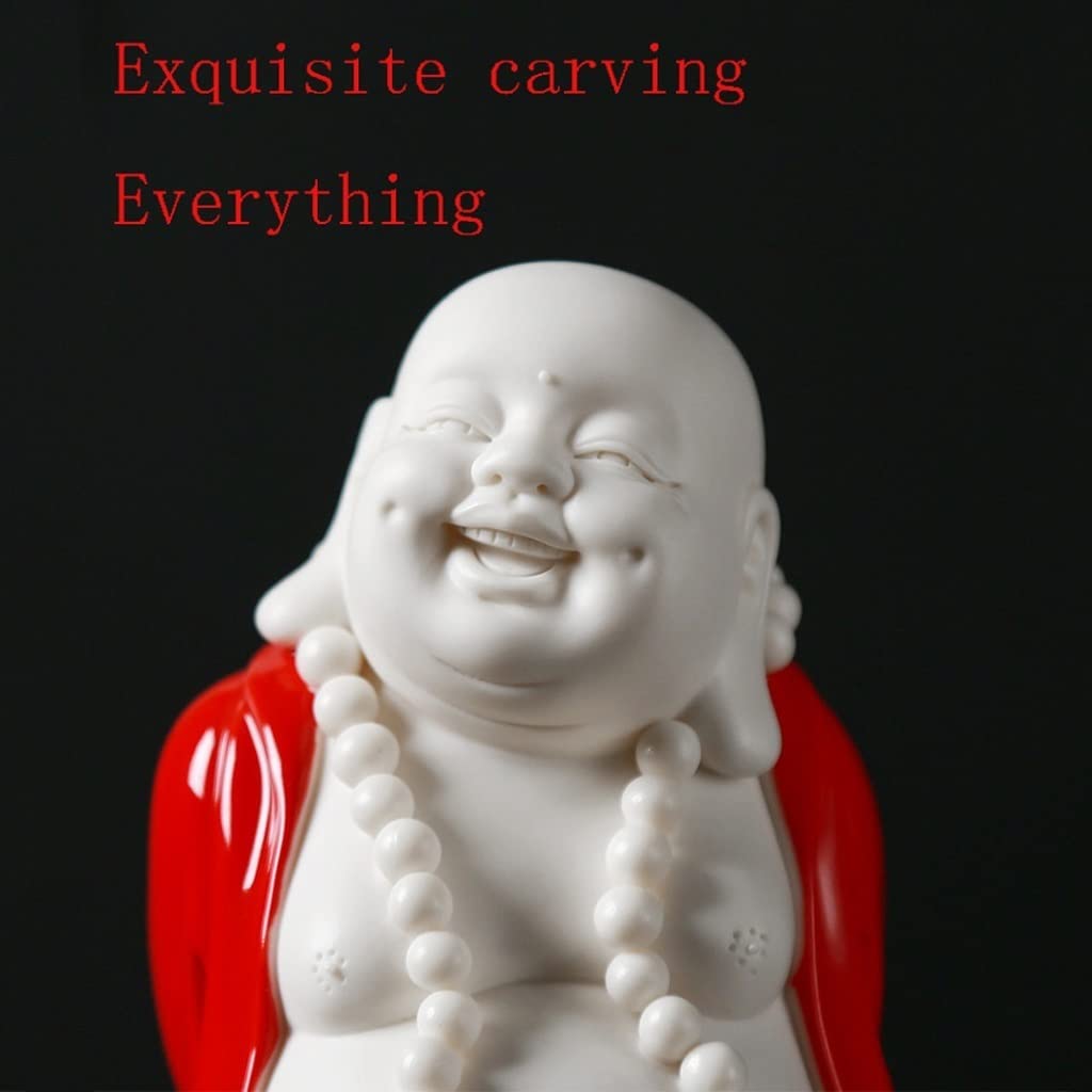 Estatuas de Buda 6.5En Standing Big-Bellied Smiling Buddha Statue Feng Shui y Wealth Buda Figura Figura Decoración de la Escultura Decoracion (tamaño : 9.5 * 8 * 16.5cm)